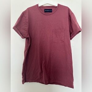 ABERCROMBIE & FITCH Men’s T-shirt Size L color pale red